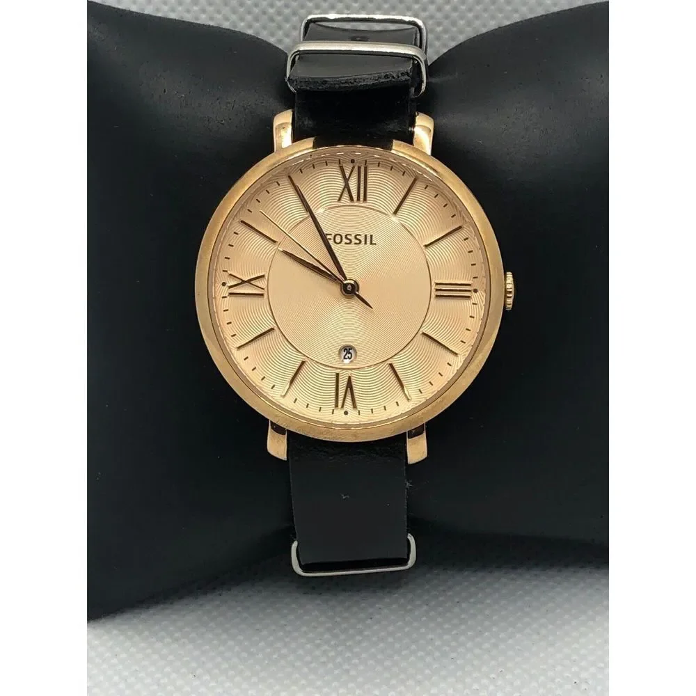 Fossil ES3707 Women Leather Analog Dial Quartz Wrist Watch W/ Custom Band LP234